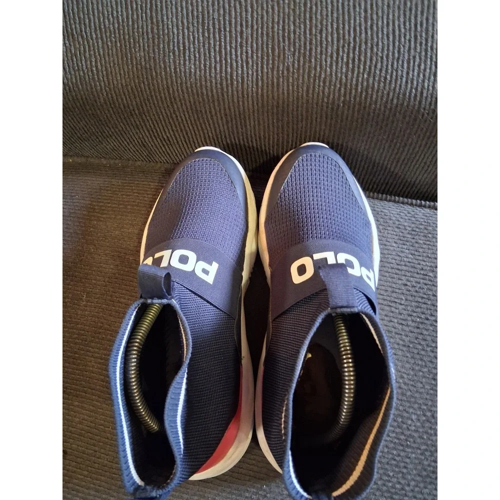 Polo Ralph Lauren Channing‎ Bootie Men's 7 Blue Red Slip On Boots